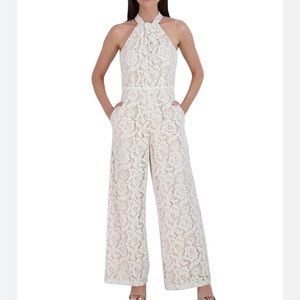 COPY - Julia Jordan Lace Ivory Jumpsuit